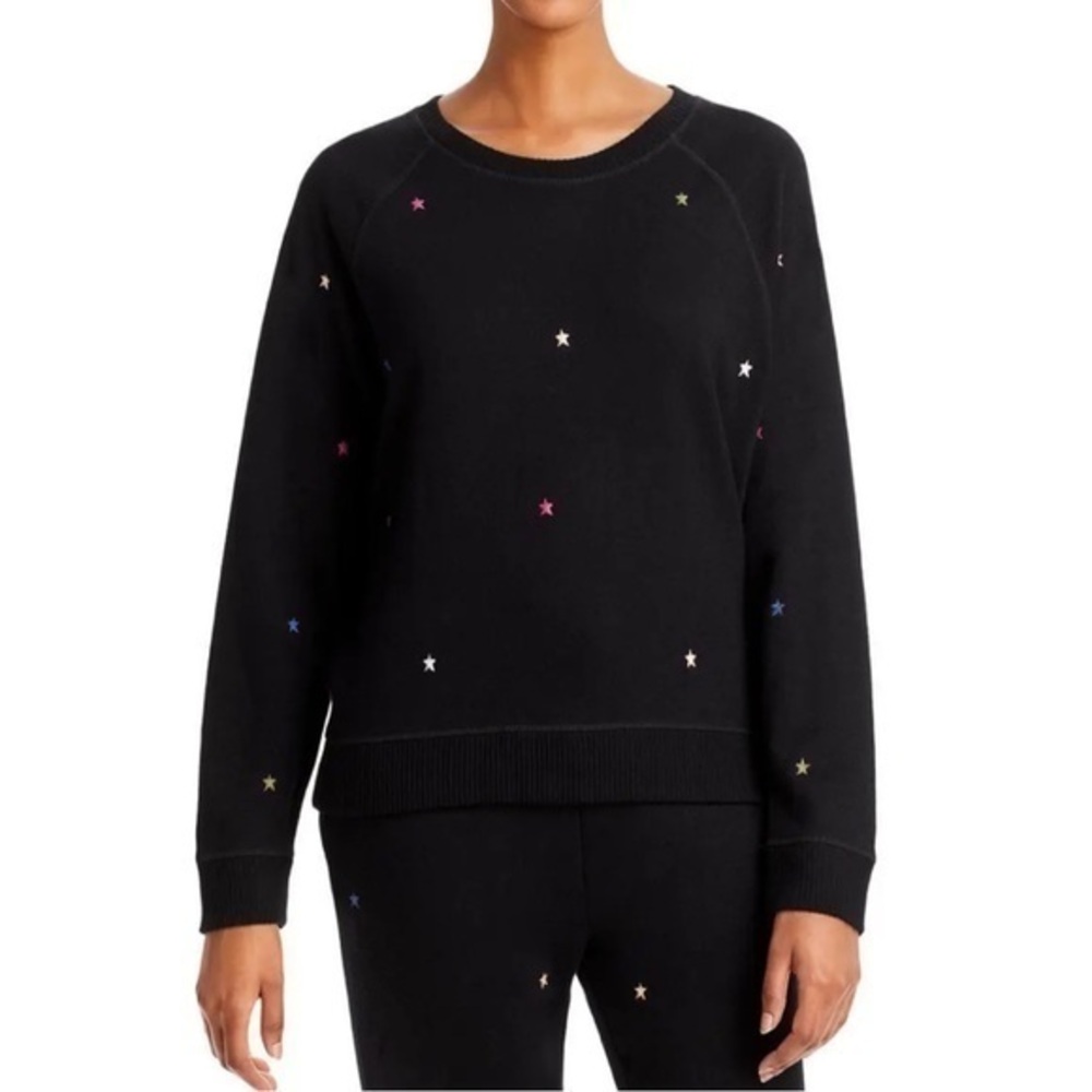 Rails Theo jet black sweater with star embroidery design NWT size S